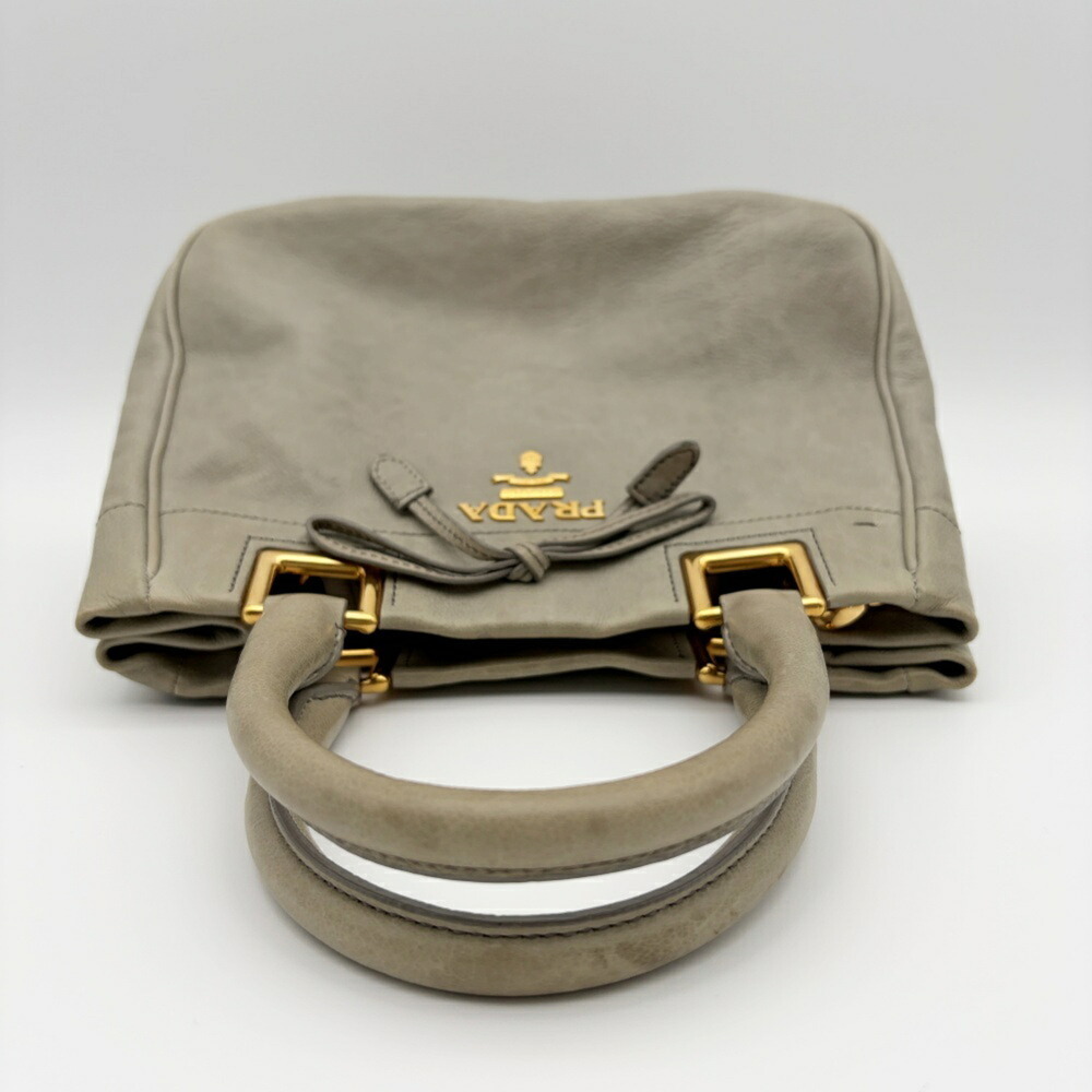 PRADA Gray Leather Shoulder Bag - Picture 7 of 16